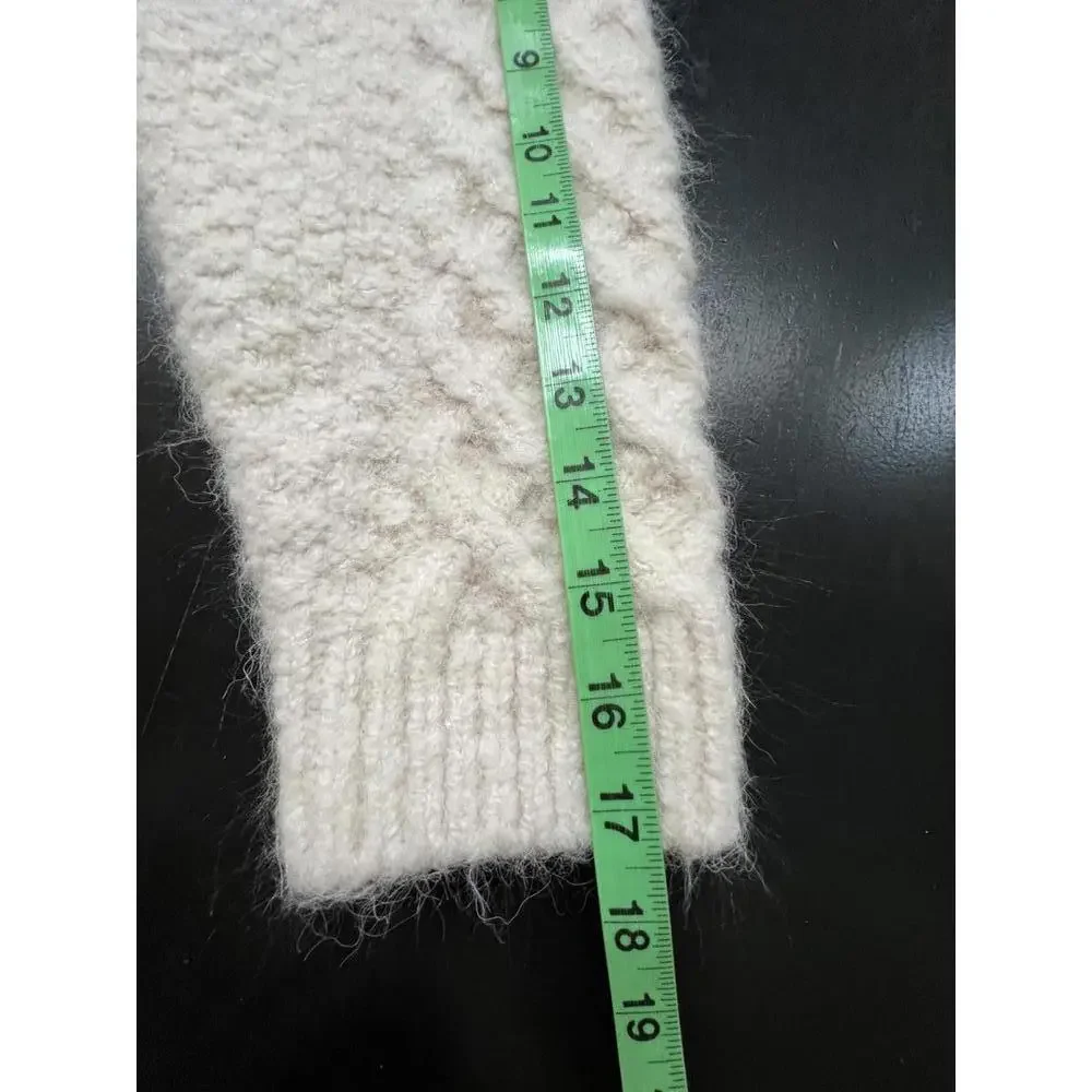Truth by Republic Cable Knit Sweater Cream Wool Alpaca‎ Blend Oversized M